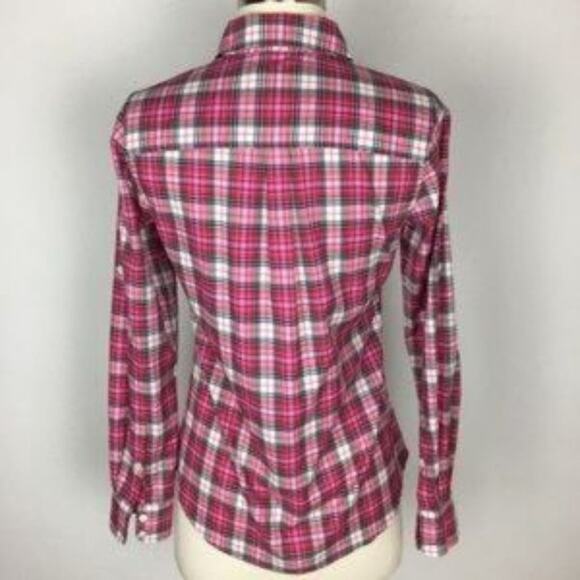 Vineyard Vines Pink Plaid Long Sleeve Button Down Shirt Top  00 - Picture 3 of 6